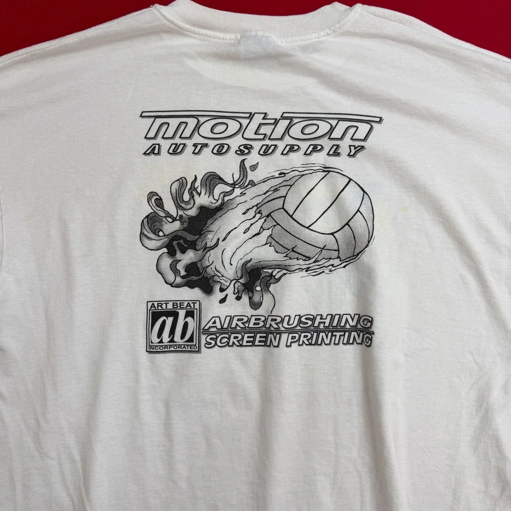 VTG 90's NSRA Volleyball Spokane Hot Rod T-Shirt Hanes XXL White 90s‎ Graphic